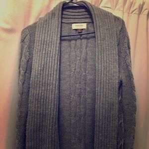 Sonoma Gray Cable Knit cardigan-Small